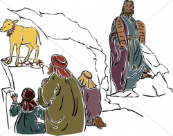 Moses and Aaron on Mt. Sinai | Moses Clipart