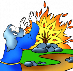 Free clipart image moses and the burning bush - Clip Art Library