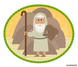 The Ten Commandments - Clip art of Moses carrying the ten ...