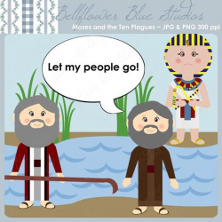 Moses and the Ten Plagues Digital Clipart