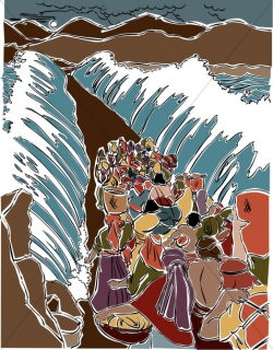 Moses Parts the Red Sea | Moses Clipart