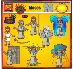 Moses Clip Art - by Charlotte's Clips from Bible Series