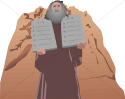 Moses with Ten Commandments | Moses Clipart
