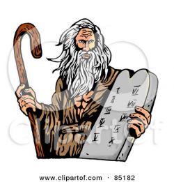 moses stick | Clipart Moses Carrying The Ten Commandments ...