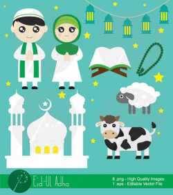 Eid Clipart. Modern & cute moslem clipart for instant ...