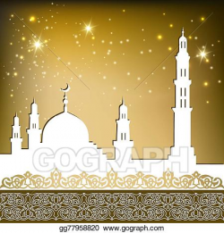 EPS Vector - Mosque gold. Stock Clipart Illustration ...