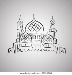 Vector Illustration of Mosque - stock vector | VECTOR ...