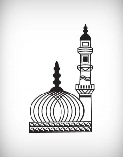 mosque, minar, islam, islamic, ramadan, quran, vector, moon ...