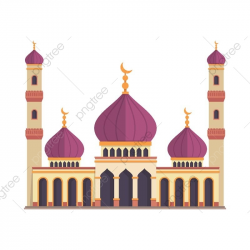 Modern Flat Elegant Islamic Mosque Building Illustration Eid ...