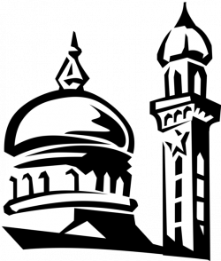 Islamic Mosque Dome and Minaret - Vector Image