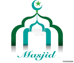 Vector abstract, mosque or masjid symbol