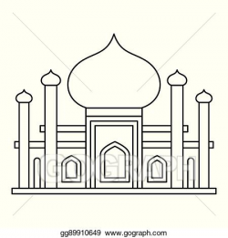 EPS Illustration - Mosque icon in outline style. Vector ...