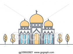 Vector Illustration - Muslim mosque. islamic traditional ...