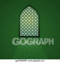 EPS Vector - Arabic pattern on mosque window. Stock Clipart ...
