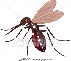 Vector Clipart - Angry mosquito cartoon . Vector ...