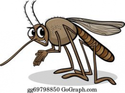 Funny Mosquito Clip Art - Royalty Free - GoGraph