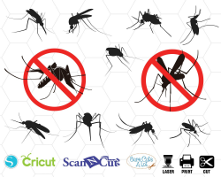 mosquito svg, mosquito clipart, mosquito silhouette, gnat svg, midge svg,  cricut, no mosquito svg, mosquito vector, insect svg, svg, dxf