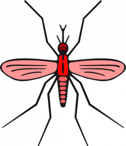 Mosquito In Red Color Version 2 Clip Art at Clker.com - vector clip ...