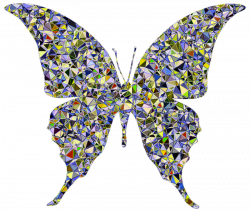 Clipart - Psychedelic Butterfly Silhouette 6