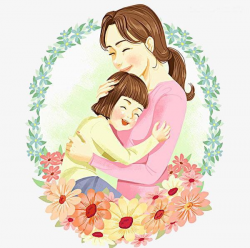 Pretty Mother PNG, Clipart, Beautiful, Cartoon, Flowers ...