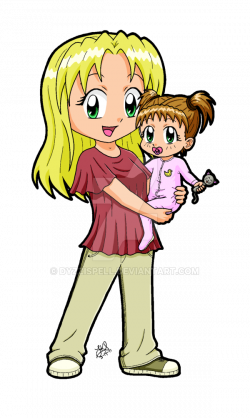 Chibi Mom and Child by dyzzispell on DeviantArt