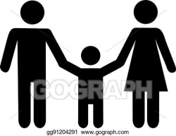 Vector Art - Father son and mother icon. Clipart Drawing ...