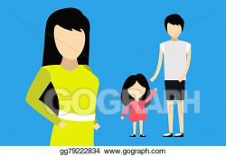 Vector Illustration - Happy family together. portrait, home ...