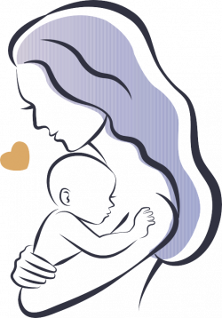 Infant Logo Mother Illustration - Purple fresh mother and child ...