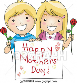 Vector Clipart - Mothers' day. Vector Illustration ...