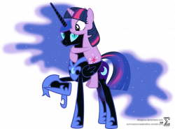 Nightmare Moon and Twilight Sparkle Hugging (2) by 90Sigma on DeviantArt