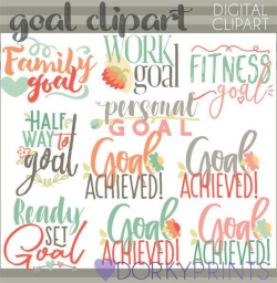 Setting Goals Clipart | Planner Stickers and Planner Love ...