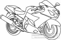 Motorcycle black and white black and white cartoon ...