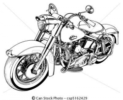 Stock Illustration - Classic 50s Motorcycle - stock ...