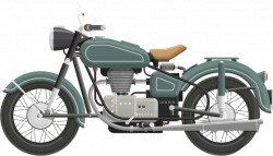 Clipart - Flat Shaded Classic Motorcycle