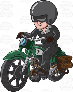 A motorcycle rider wearing a cool helmet #cartoon #clipart ...