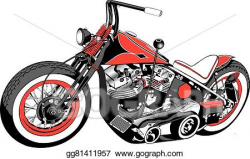 Vector Clipart - Custom motorcycle bobber. eps. Vector ...
