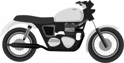 Clipart - Grayscale Motorcycle