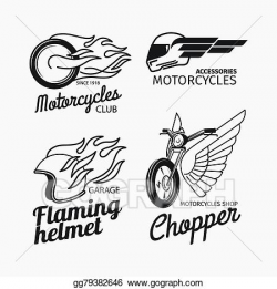 EPS Vector - Motorcycle race logo set. Stock Clipart ...