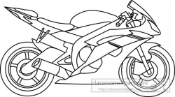 Motorcycle black and white motorcycle clipart outline pencil ...