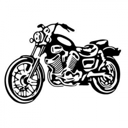 Motorcycle Clip Art Black and White | MOTOR17 | Cricut ...