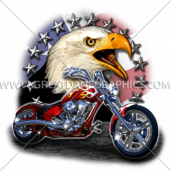 Eagle Chopper | Production Ready Artwork for T-Shirt Printing