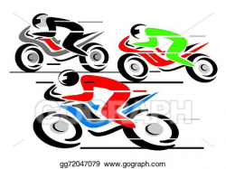 Vector Stock - Motorcycle race. Clipart Illustration ...