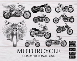 Motorcycle clipart | Etsy
