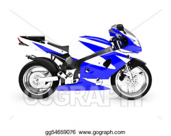 Stock Illustration - Isolated motorcycle side view. Clipart ...