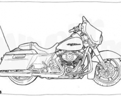 Harley Davidson Street Glide Colouring Page - Motorcycle ...