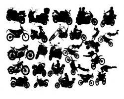 Motorcycle silhouette, Motorcycle clipart, Rider silhouette, Vehicles  clipart, Chopper, Vespa silhouette, PNG SVG eps dxf Buy 2 Get 1 FREE