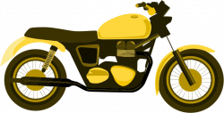 Clipart - Yellow Motorcycle