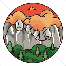 Mount Rushmore Cartoon Clipart | Free download best Mount ...