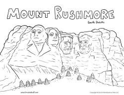 Mount Rushmore Coloring Page | American Symbols | Bird ...