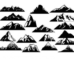 Mountain clipart | Etsy